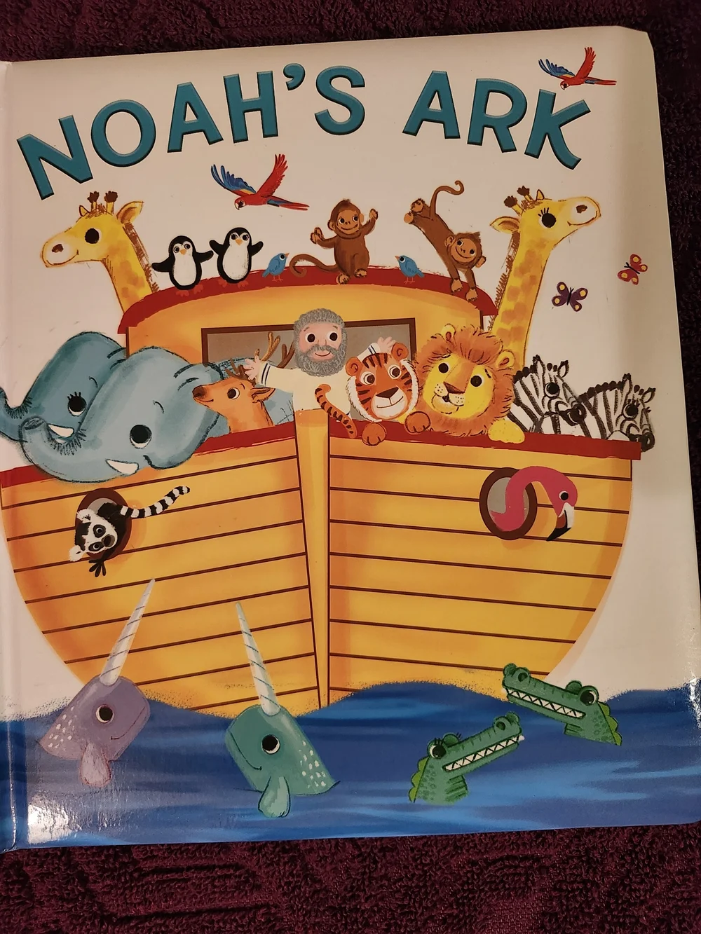 Source Unknown Noah's Ark Kids Board Book - Yellow, Blue, Green, Orange